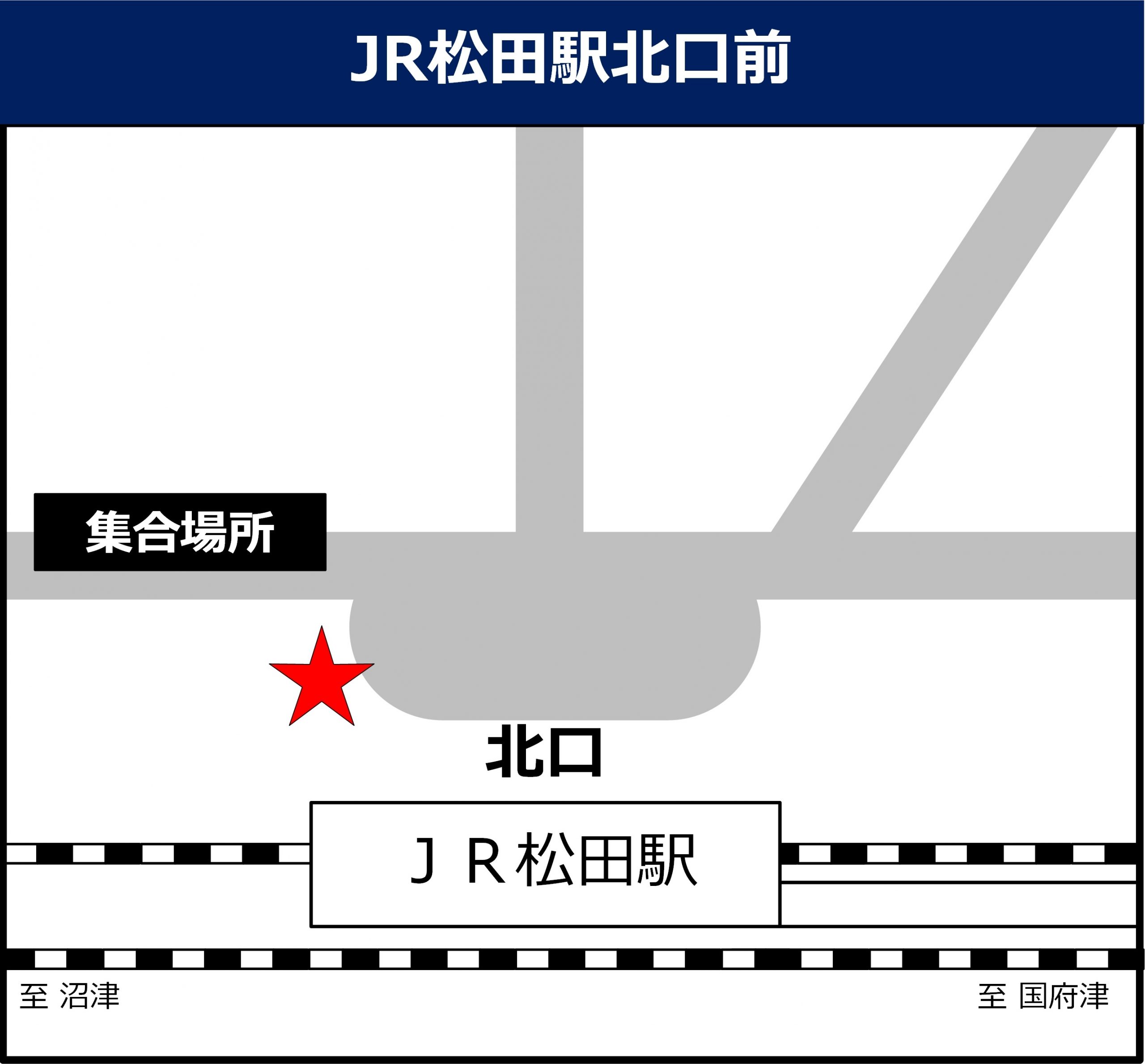 JR松田駅北口前の地図
