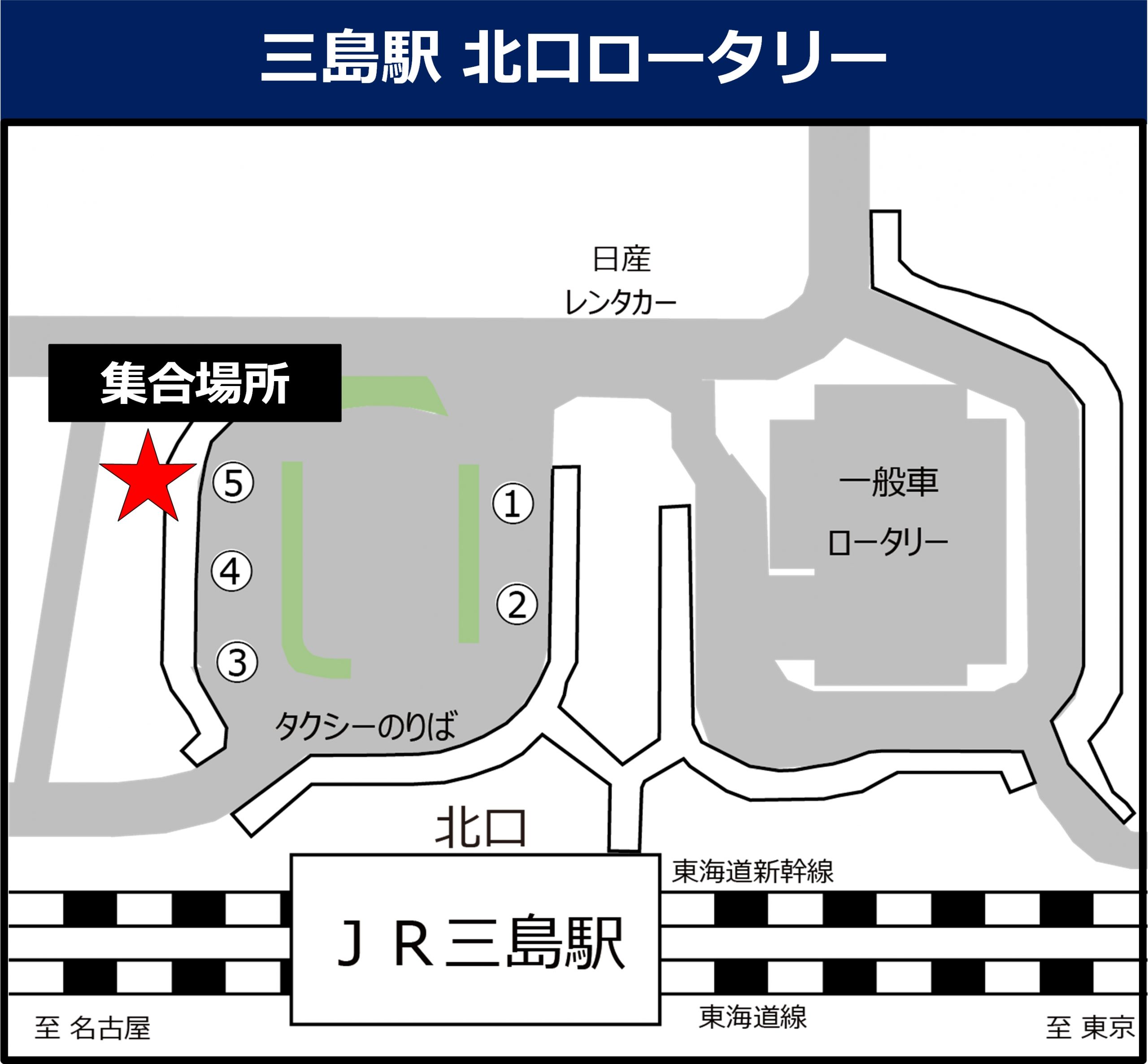 三島駅 北口ロータリーの地図