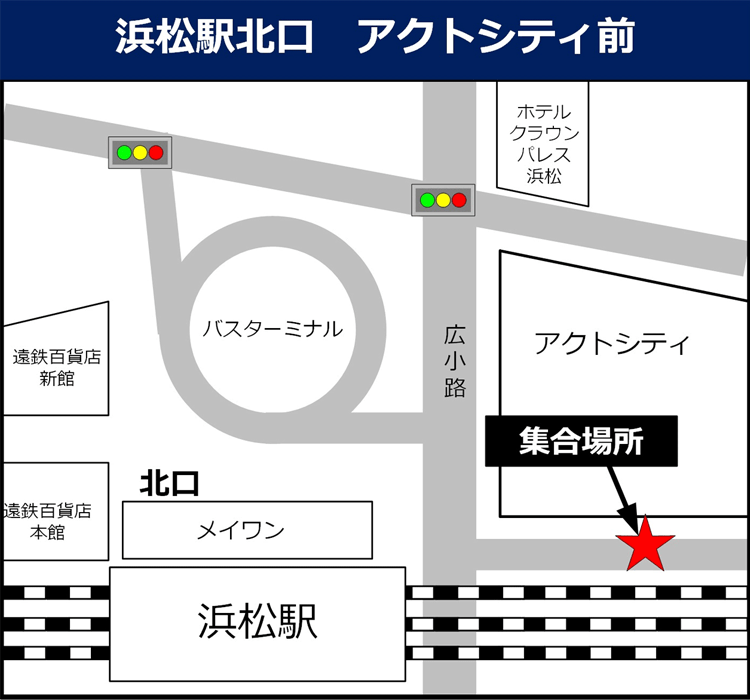 浜松駅北口 アクトシティ前の地図