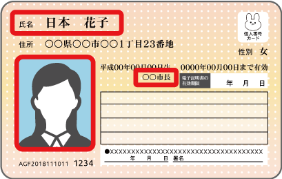 マイナンバーカード(顔写真付)