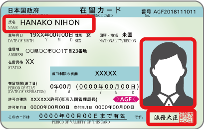 在留カード(外国人登録証明書)